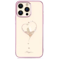Etui i futerały do telefonów - Kingxbar Wish Series etui iPhone 14 Pro Max ozdobione kryształami różowe - miniaturka - grafika 1