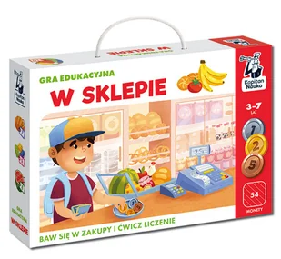 Kapitan Nauka. W sklepie. Gra edukacyjna - Aksinnia Semyanikhina - gra - Gry planszowe - miniaturka - grafika 1