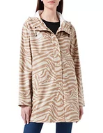 Kurtki damskie - ONLY CARMAKOMA Women's CARELLEN AOP Raincoat CC OTW kurtka przeciwdeszczowa, Silver Lining/AOP: Zebra, L-50/52 - miniaturka - grafika 1