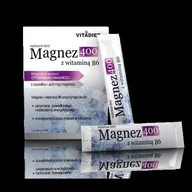 Witaminy i minerały - Vitadiet Magnez 400 z witaminą B6 14 saszetek - miniaturka - grafika 1
