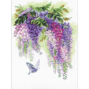Haft krzyżykowy - Zestaw do haftu z włóczką - Wisteria - Pasmanteria - miniaturka - grafika 1