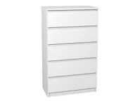 Komody - Komoda Biała York 70 5 Szuflad - miniaturka - grafika 1