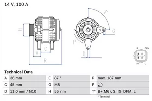 Alternator Bosch 0 986 046 120 - Alternatory - miniaturka - grafika 1