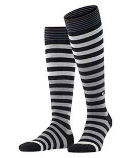 Burlington Mężczyźni Podkolanówki Blackpool M KH Trwała Organiczna Bawełna długie z wzorem 1 Para, Czarny (Black 3000), 40-46 - Skarpetki męskie - miniaturka - grafika 1