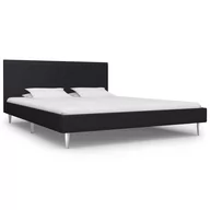 Łóżka - vidaXL Rama łóżka, czarna, tapicerowana tkaniną, 180 x 200 cm - miniaturka - grafika 1