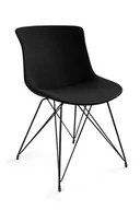 Krzesła - UniqueMeble Krzesło do jadalni, salonu, easy br, czarny - miniaturka - grafika 1