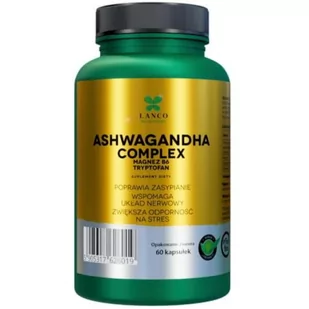 Ashwagandha Complex, Poprawia zasypianie, wspomaga układ nerwowy, zwiększa odporność na stres, 60 kaps. - Suplementy naturalne - miniaturka - grafika 1