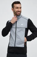 Kurtki i kamizelki sportowe męskie - 4F kurtka outdoorowa kolor szary - miniaturka - grafika 1