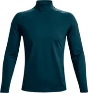 Koszulki męskie - Under Armour Under Armour ColdGear Rush Mock 1366059-413 Zielone S - miniaturka - grafika 1