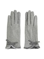 Rękawiczki - Koton Damskie rękawiczki ze wzorem Herringbone, Szary (023), Rozmiar Uniwersalny - miniaturka - grafika 1