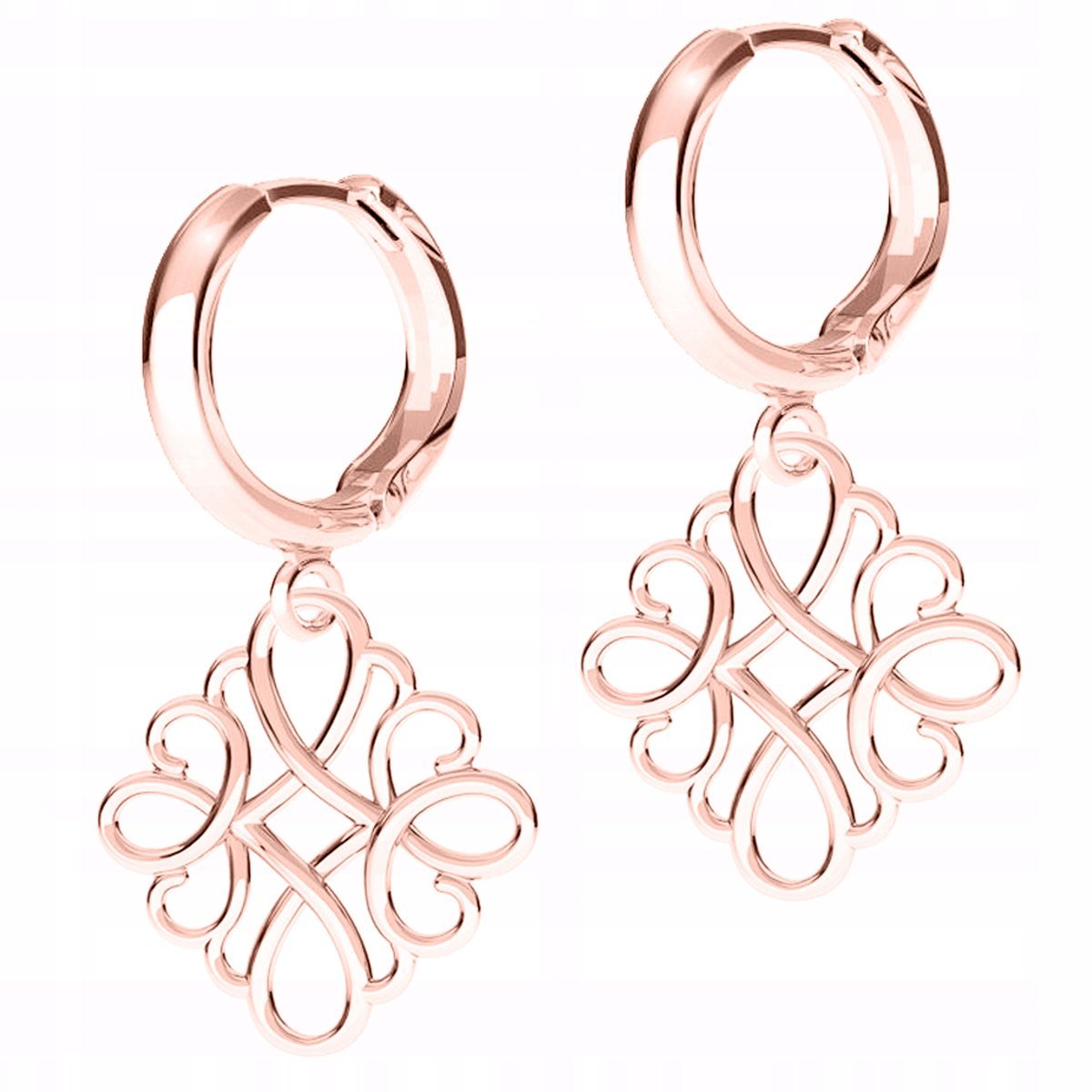 Kolczyki Pozłacane Łączniki Ażurowe Ażurowy Wzór Ażur na Biglach SREBRO 925