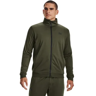 Męska bluza rozpinana bez kaptura Under Armour Sportstyle Tricot Jacket - khaki - UNDER ARMOUR - Bluzy sportowe męskie - miniaturka - grafika 1