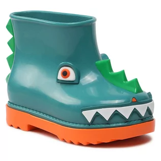 Buty dla dziewczynek - Kalosze Melissa - Mini Melissa Rain Boot + Fabula 33676 Orange/Green AF021 - grafika 1