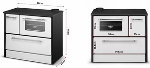 Kuchnia węglowa emaliowana westfalka z piekarnikiem 9,32-11,32kW (kolor: biały, średnica wylotu spalin: 130 mm) - spełnia anty-smogowy EkoProjekt 99682061 - Kuchnie węglowe - miniaturka - grafika 2