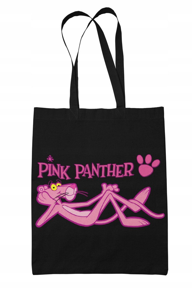 Torba Shopper-materiał-na ramie-Różowa pantera