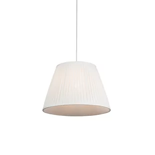 QAZQA Lampa wisząca retro kremowa 45cm - Plisse - Lampy sufitowe - miniaturka - grafika 1