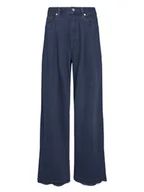 Spodnie damskie - BOSS Jeansy Slouchy 50552533 Granatowy Wide Leg - miniaturka - grafika 1