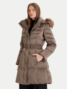 Guess Płaszcz zimowy W5BL30 W2802 Beżowy Regular Fit - Płaszcze damskie - miniaturka - grafika 1