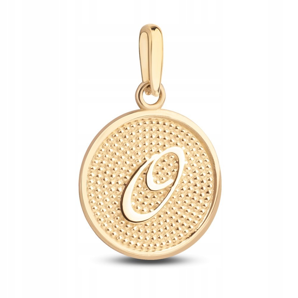 ZŁOTA WYJĄTKOWA ZAWIESZKA MEDALIK LITERKA O 333