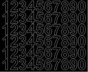 Dekoratorstwo - Cyfry samoprzylepne 3 cm czarny matowy - miniaturka - grafika 1