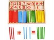 Łamigłówki - Drewniane CYFERKI i PATYCZKI Do Nauki Liczenia - miniaturka - grafika 1