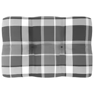 Poduszki ogrodowe - vidaXL Poduszka na sofę z palet, szara krata, 60x40x12 cm - miniaturka - grafika 1