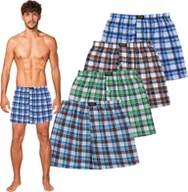 Majtki męskie - Pesail męskie luźne bokserki 4-pak bawełna w kratkę MOT48506, 2XL - miniaturka - grafika 1