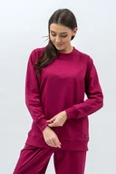 Bluzy damskie - Bluza damska raglan basic ,,ADALET amarant - miniaturka - grafika 1