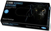 Rękawiczki jednorazowe - Doman, Black Panther, Rękawiczki nitrylowe, Czarny, rozm. S, 100 szt. - miniaturka - grafika 1