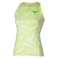 Koszulki sportowe damskie - Damski podkoszulek Mizuno Mugen Printed Tank Neo Lime M - miniaturka - grafika 1