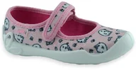 Buty dla dziewczynek - Kapcie do przedszkola na gumkę dla dziewczynki Befado 114X546 Blanca róż - miniaturka - grafika 1