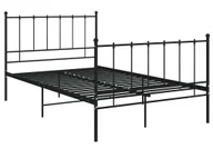 Inne meble do sypialni - Czarne metalowe łóżko z zagłówkiem 120x200 cm F9-S50 - miniaturka - grafika 1