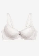 Biustonosze - Jasnobeżowy Koronkowy Biustonosz Push Up Maddea - miniaturka - grafika 1