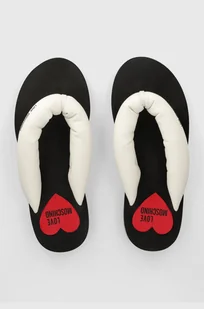 Love Moschino japonki damskie kolor biały na płaskim obcasie JA28213G0IJM0100 - Klapki i japonki damskie - miniaturka - grafika 1