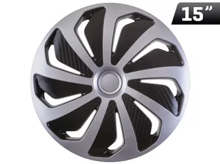 VERSACO S R O Kołpak wind rc 15" srebrno-czarny z ringiem chrom AMI-10671 - Kołpaki samochodowe - miniaturka - grafika 1