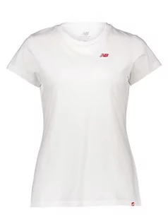 Koszulki i topy damskie - New Balance Koszulka w kolorze białym - grafika 1