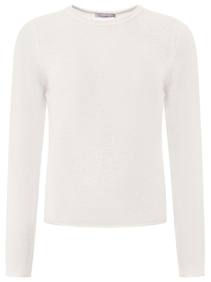 Zwillingsherz Kaszmirowa koszulka w kolorze kremowym