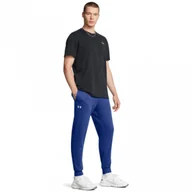 Spodnie sportowe męskie - Męskie spodnie dresowe Under Armour UA Rival Fleece Joggers - niebieskie - UNDER ARMOUR - miniaturka - grafika 1