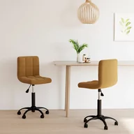 Krzesła - vidaXL Lumarko Obrotowe krzesła stołowe, 2 szt., brązowe, aksamitne 334615 - miniaturka - grafika 1