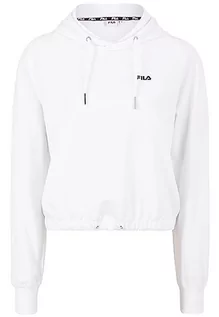 Bluzy damskie - FILA Damska bluza z kapturem BAALBERGE Cropped Bright White, S, Bright White, S - grafika 1