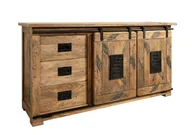 Komody - Railway Komoda #100 Drewniana Mango Loft Woskowane 150X45X80 Cm B 5251 - miniaturka - grafika 1