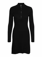 Sukienki - VERO MODA Sukienka damska VMWILLOW z zamkiem błyskawicznym LCS EXC, czarna, XL - miniaturka - grafika 1