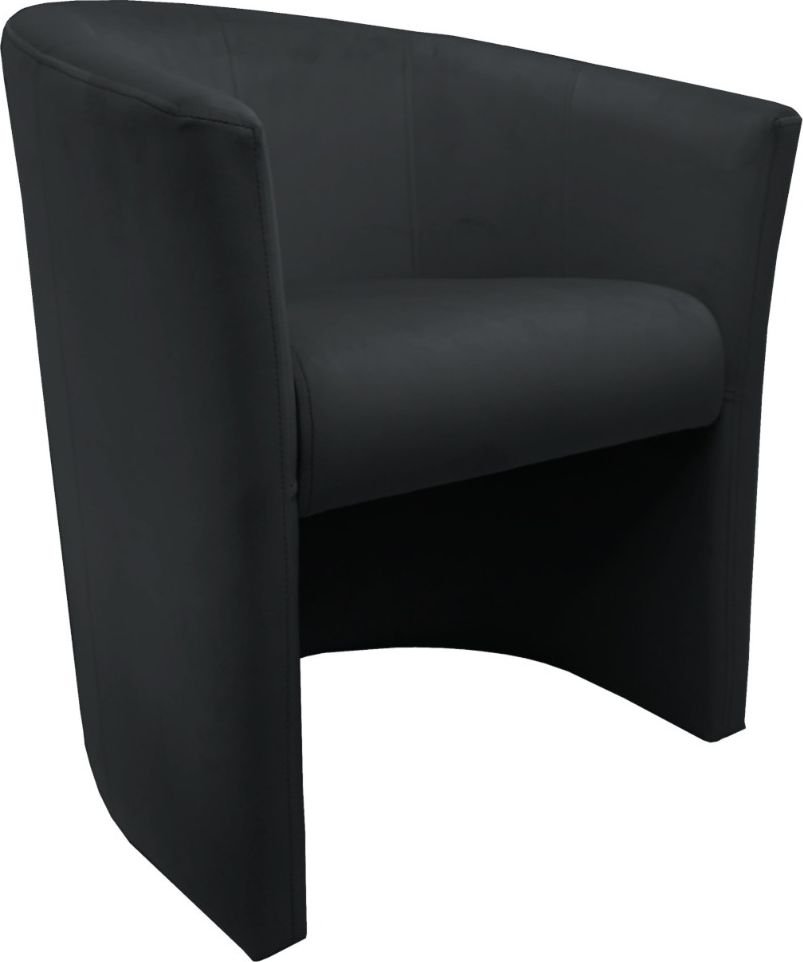 Atos Fotel MAROS VELVET czarny nowoczesny z wyprofilowanym oparciem ATOS