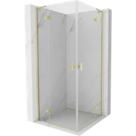 Kabiny prysznicowe - Mexen Mist-H L Duo kabina prysznicowa uchylna 115 x 115 cm, transparent, złota szczotkowana - 8A5L-115L-115P-55-00 - miniaturka - grafika 1