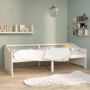 Łóżka - shumee shumee 3 osobowa sofa/łóżko biała drewno sosnowe 90 x 200 cm - miniaturka - grafika 1