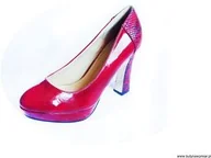 Czółenka - czólenko CZERWONE obcas 10 cm 37 - miniaturka - grafika 1