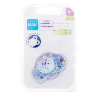 MAM Night Silicone Pacifier 0m+ Rocket smoczek 1 szt dla dzieci - Smoczki uspokajające - miniaturka - grafika 1