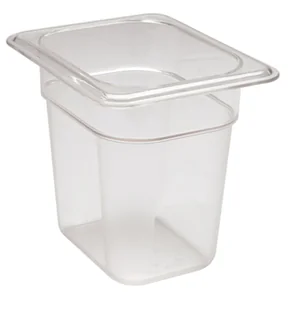 Pojemnik Camwear GN 1/8 z poliwęglanu, Cambro, 1,5 l, H 150 mm, 1,5L, transparentny, 161x132x(H)150mm - Akcesoria gastronomiczne - miniaturka - grafika 1