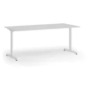 Biurka - Biurko PRIMO BETA, 1800 x 900 mm, podstawa biała, biały - miniaturka - grafika 1