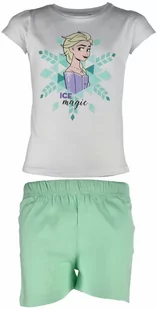 Piżama dla dzieci z krótkim rękawem Frozen Kraina Lodu Miętowa - Piżamy dla dziewczynek - miniaturka - grafika 1